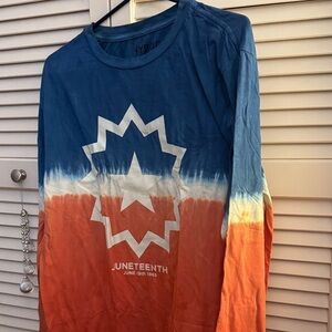 Hybrid Apparel Juneteenth NEW Long Sleeve Shirt Size Large Tall June 19 Holiday